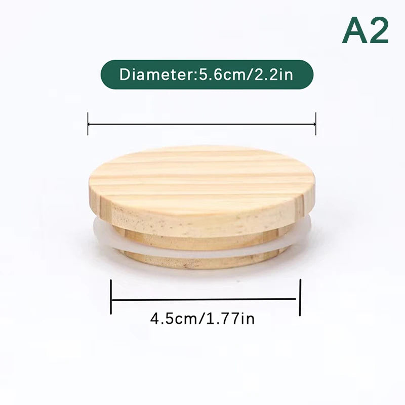 Wooden Lids Silica Gel Circle Seal Up Cover Pine Wood Cover Flower Wood Cover Seal Up Cani Storage Jar Handmade Candle Cup Lid