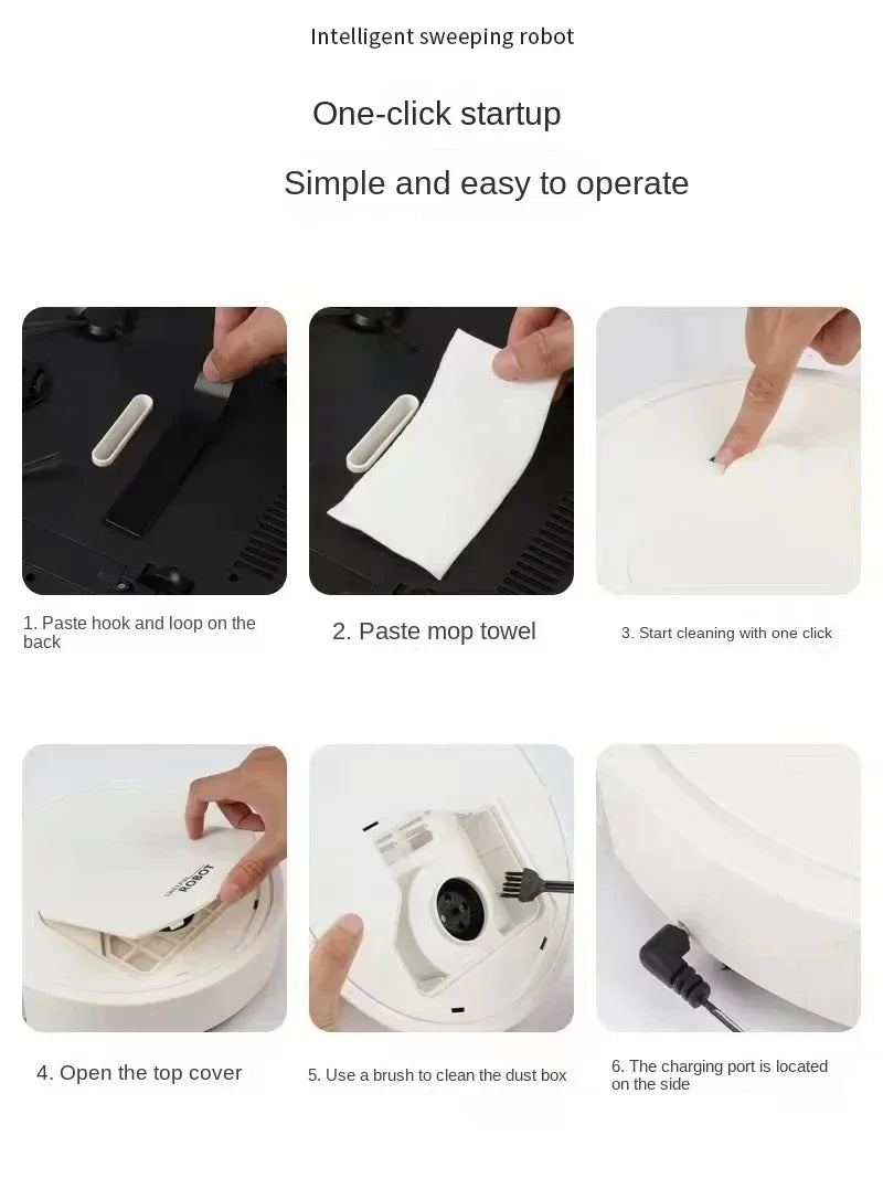 Robot Vacuum Cleaner With Wet And Dry Function And 9800pa Suction Intelligent Obstacle Avoidance And 7-week Battery Life