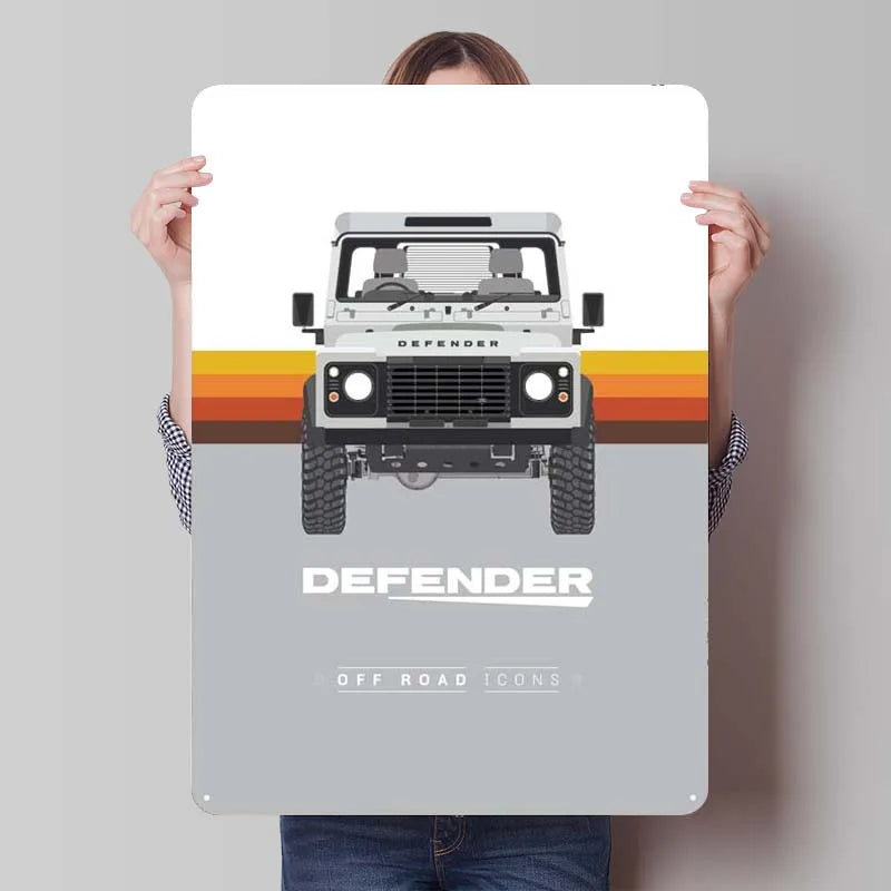 Land Rover Metal Sign Cars Poster Interior Retro Tinplate Sign Plaque for Garage Wall Art Decoration Gaming Room Decoration Man