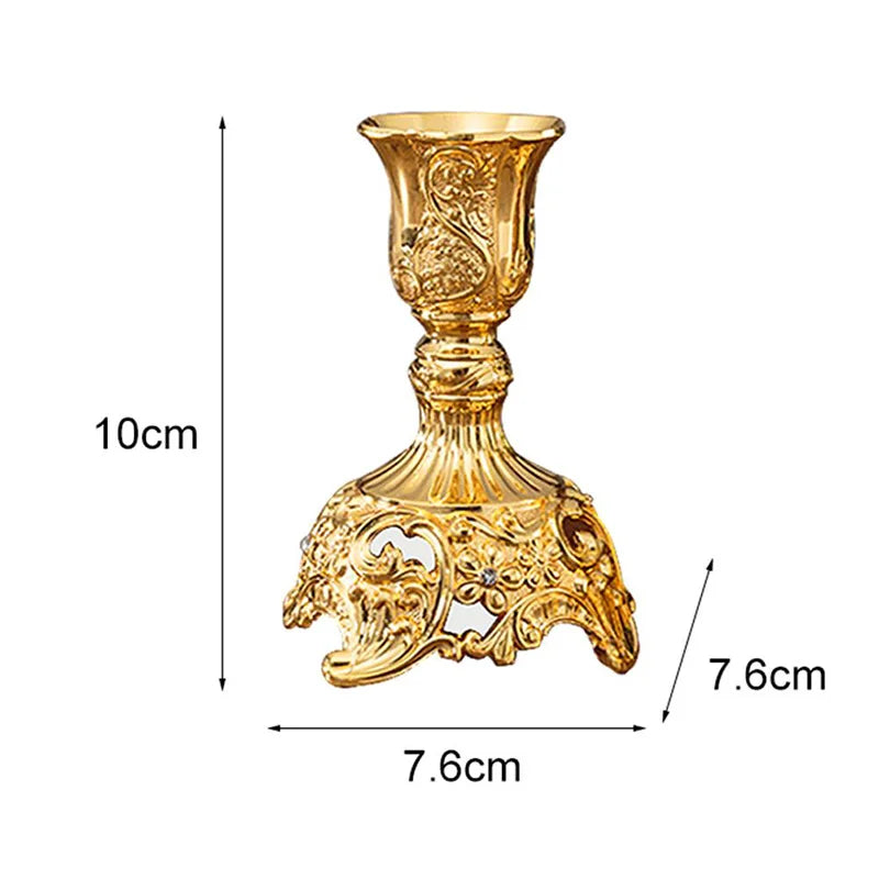 2Pcs Candle Holder Candlesticks For Candles Gold Silver Drop Shipping Europe Metal Candle Stand Wedding Table Home Decoration