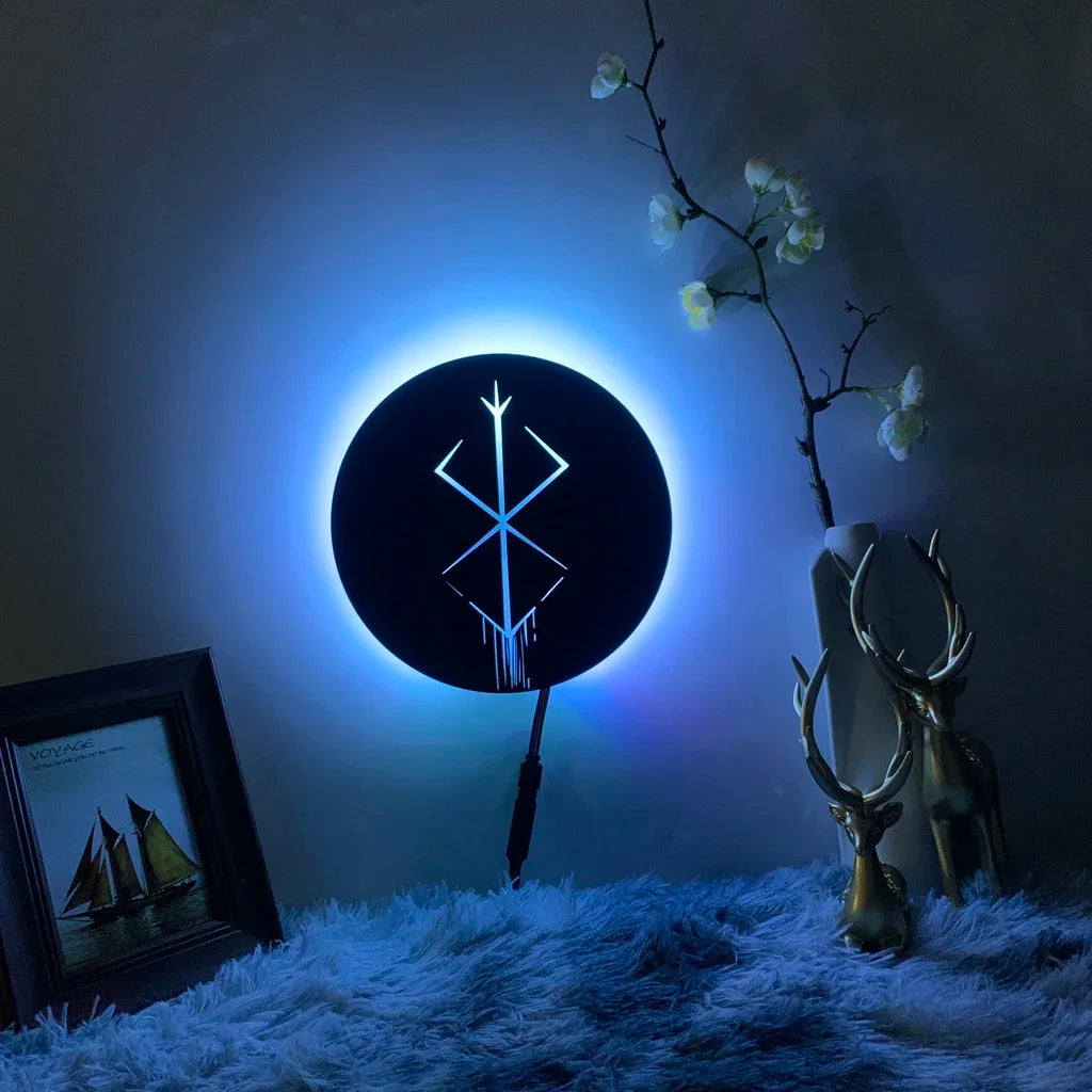 Wall Decor Anime Silhouette Lamp Berserk Guts Nightlights for Home Decoration Night Light Berserk Guts Wall Light Bedroom