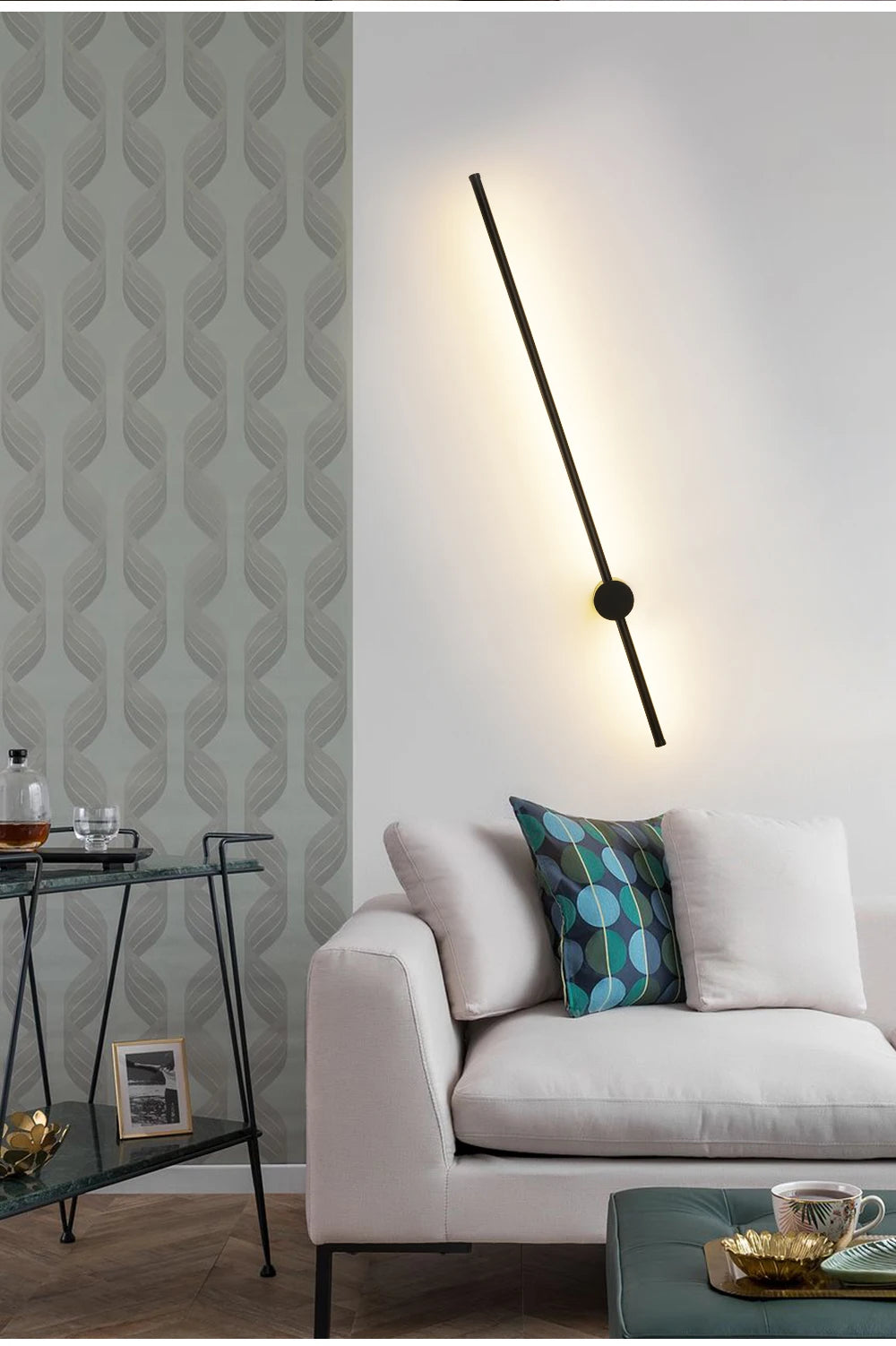 LUCKYLED Modern Led Wall Light AC85-290V Long Wall Lamp Sconce 100cm 120cm Interior Wall Light Bedside Bedroom Light Black White