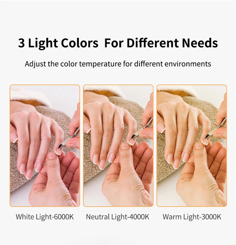 48W Moon Light for Nail Table New Half Moon Lamp For Nail Half Moon Nail Lamp Half Moon Desk Lamp Nail Beauty Salon LED Manicure