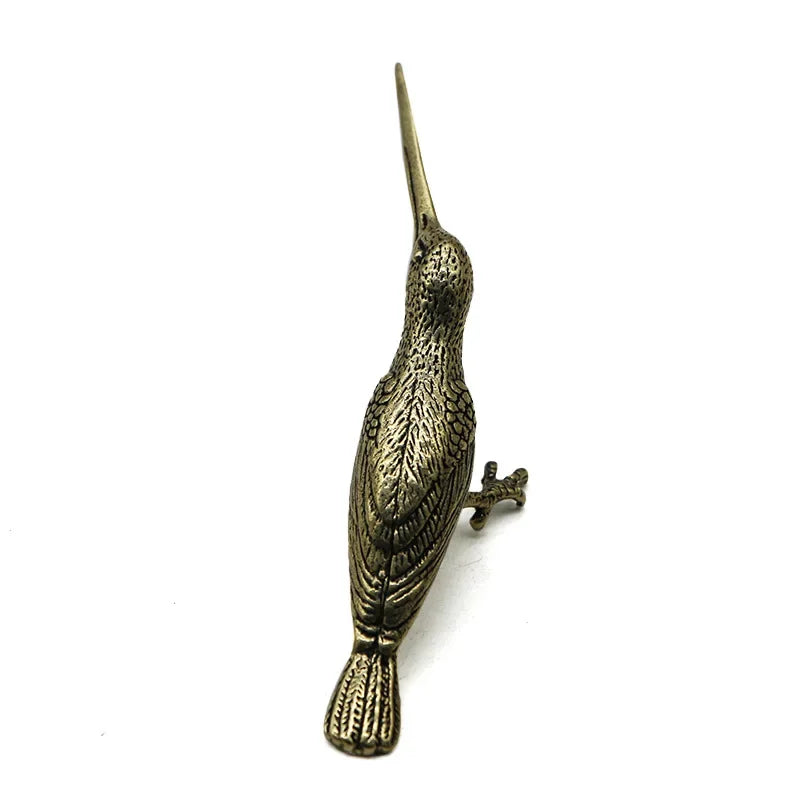 1Pcs Table Ornament Simulation Bird Decoration Brass Sculpture Model Hummingbird Models for Decoration Home