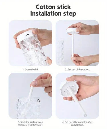 1Pcs 400/1000ml Colorful USB Crystal Humidifier with Aromatherapy and Air Purification for Bedroom and Desktop