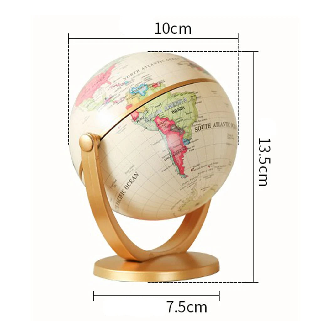 10cm Stand Earth Rotating Stand Geography Decor Gift, Geography Political Historical Learning Globe s