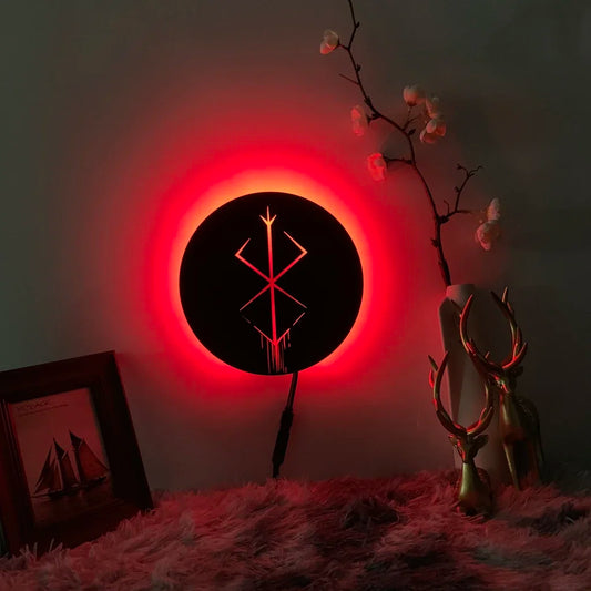 Wall Decor Anime Silhouette Lamp Berserk Guts Nightlights for Home Decoration Night Light Berserk Guts Wall Light Bedroom