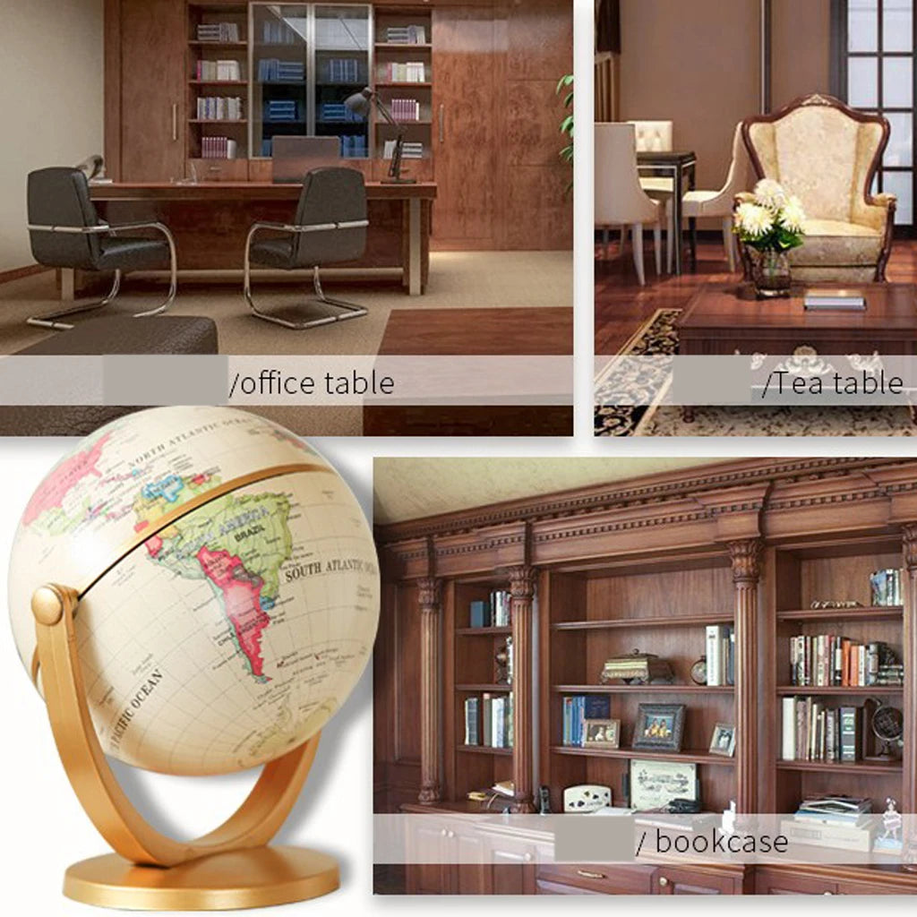 10cm Stand Earth Rotating Stand Geography Decor Gift, Geography Political Historical Learning Globe s