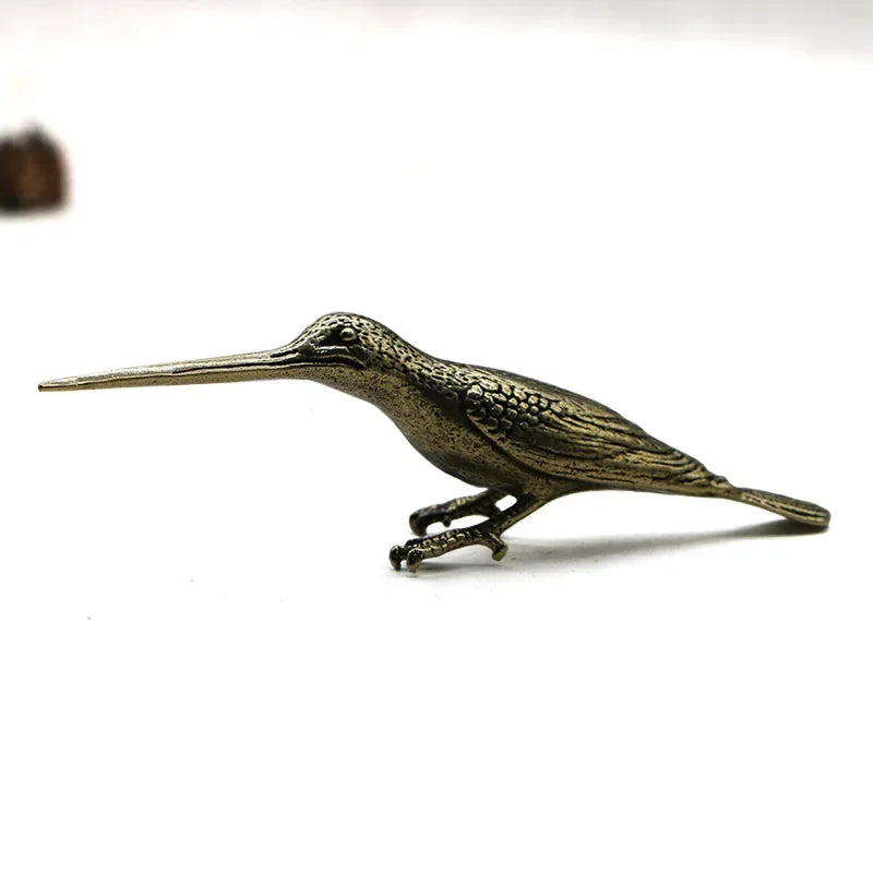 1Pcs Table Ornament Simulation Bird Decoration Brass Sculpture Model Hummingbird Models for Decoration Home