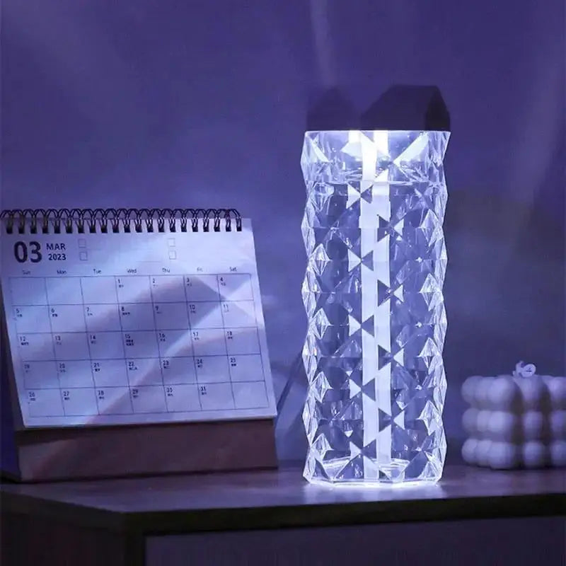 1Pcs 400/1000ml Colorful USB Crystal Humidifier with Aromatherapy and Air Purification for Bedroom and Desktop