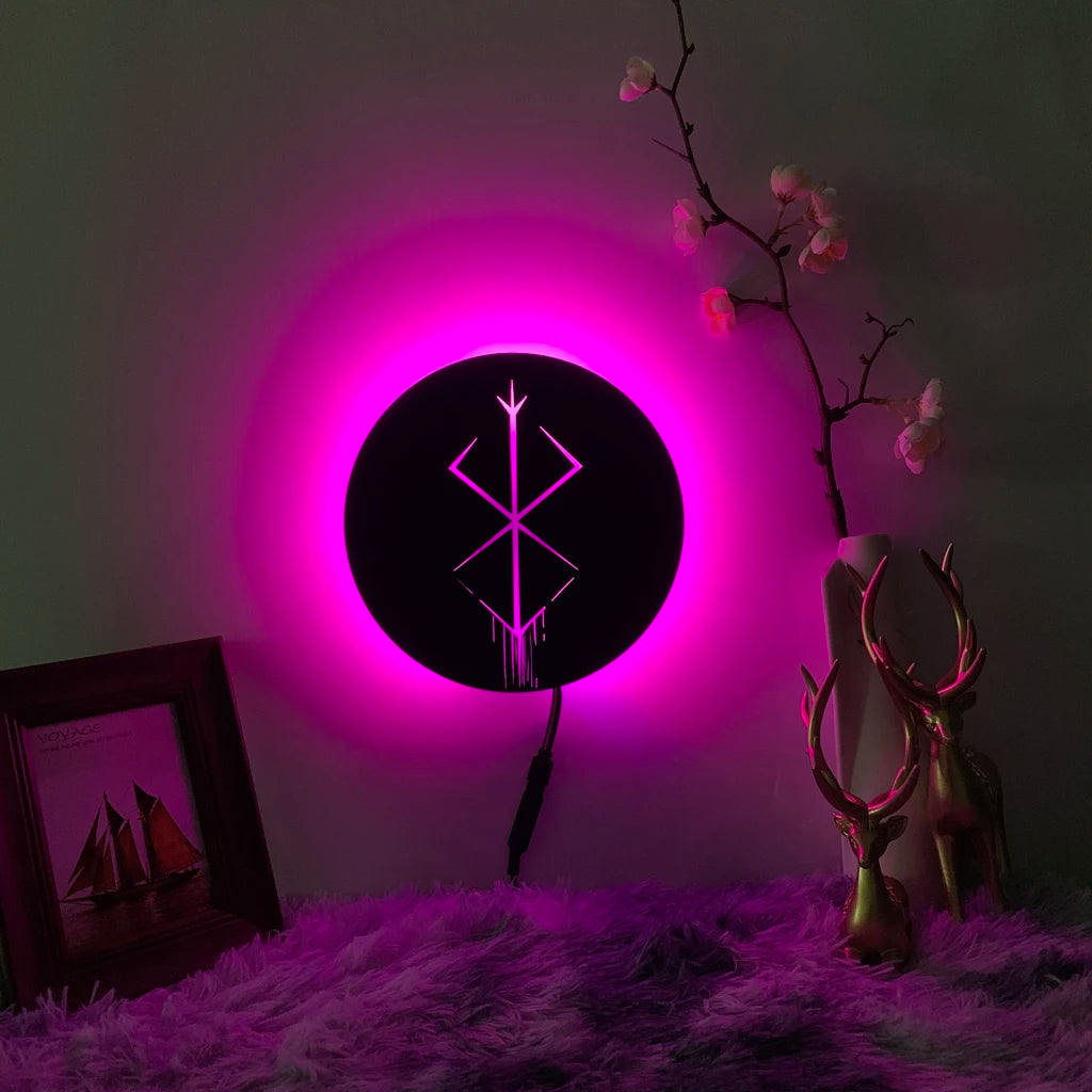 Wall Decor Anime Silhouette Lamp Berserk Guts Nightlights for Home Decoration Night Light Berserk Guts Wall Light Bedroom