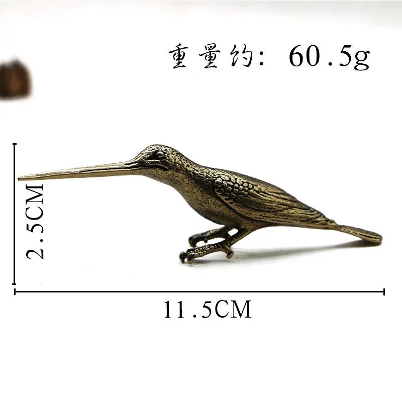 1Pcs Table Ornament Simulation Bird Decoration Brass Sculpture Model Hummingbird Models for Decoration Home