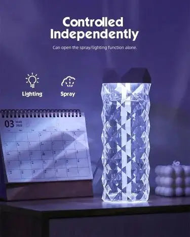 1Pcs 400/1000ml Colorful USB Crystal Humidifier with Aromatherapy and Air Purification for Bedroom and Desktop
