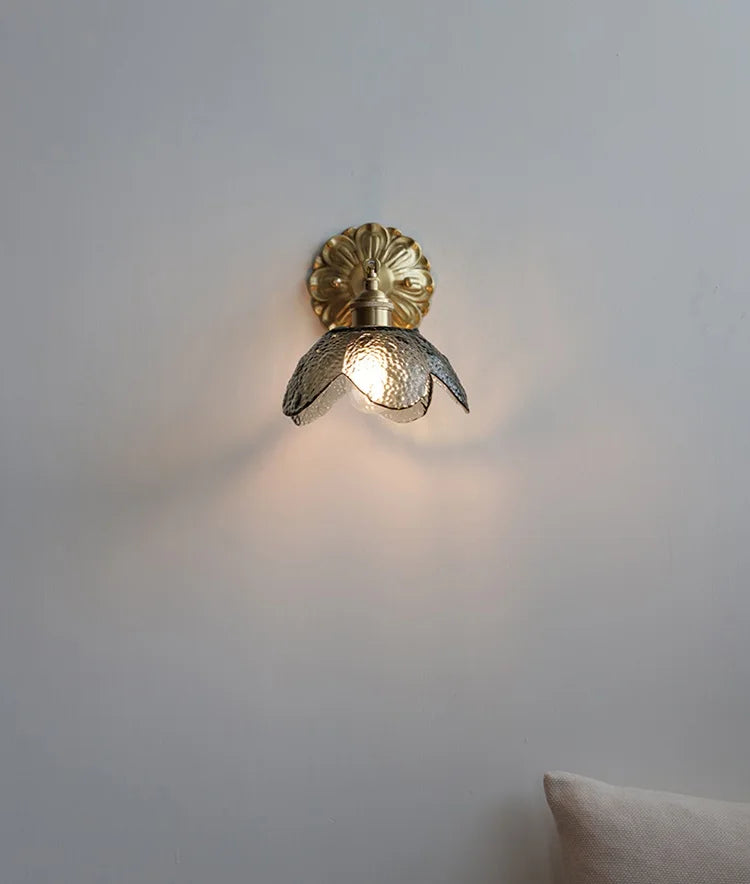 IWHD Smoke Gray Glass LED Wall Light Sconce Copper Arm Adjustable Bedroom Living Room Stair Beside Lamp Applique Murale Wandlamp