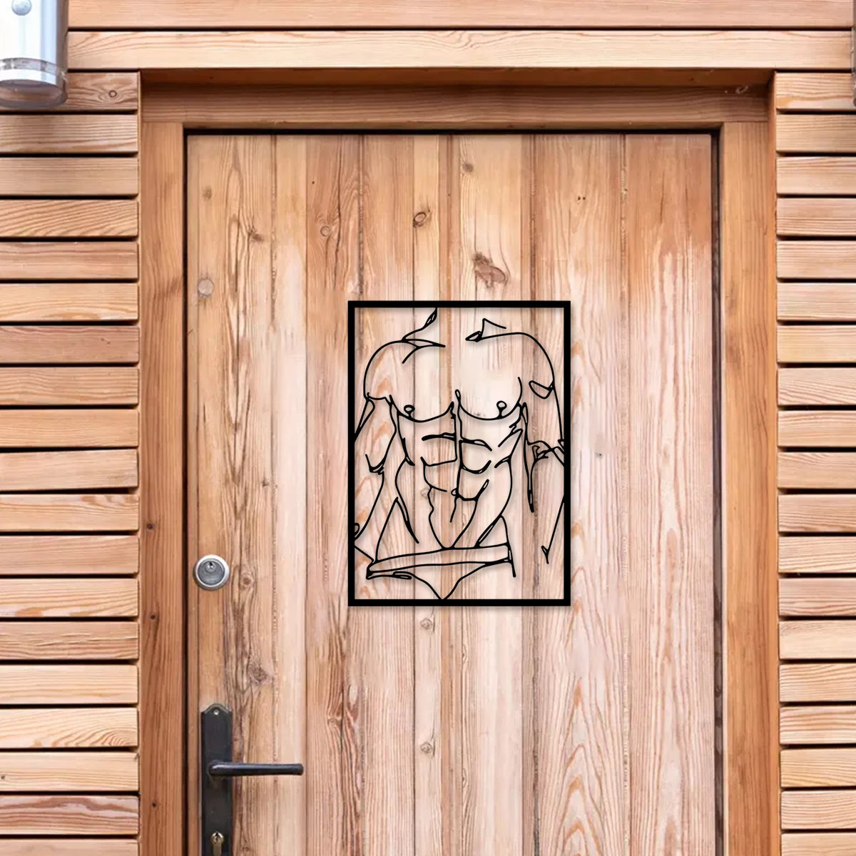 1PC Abdominal Muscle Wall Decor Metal Wall Art Decor Sign Wall Plaques Ornaments for Home Wedding Bedroom Living Room Decoration
